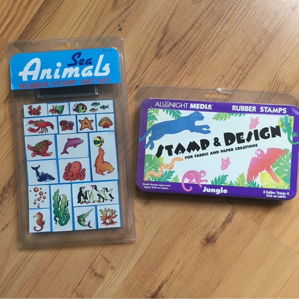 🐒 Rubber Stamps - Jungle and Sea Life